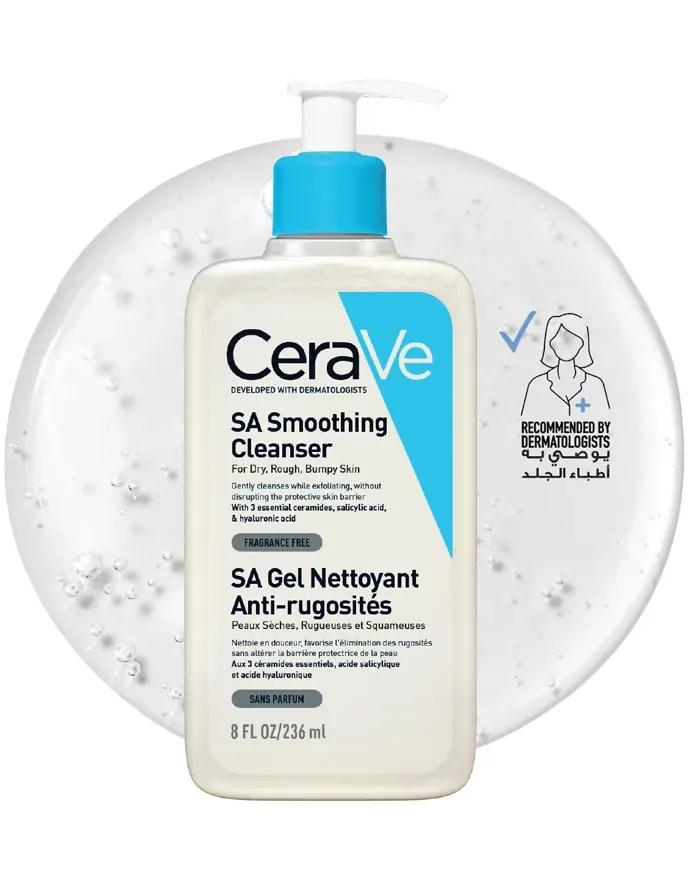 سيرافي، غسول جل اس ايد لتنعيم البشرة الخشنة والمتكتلة (SA Smoothing Cleanser) - 236 مل