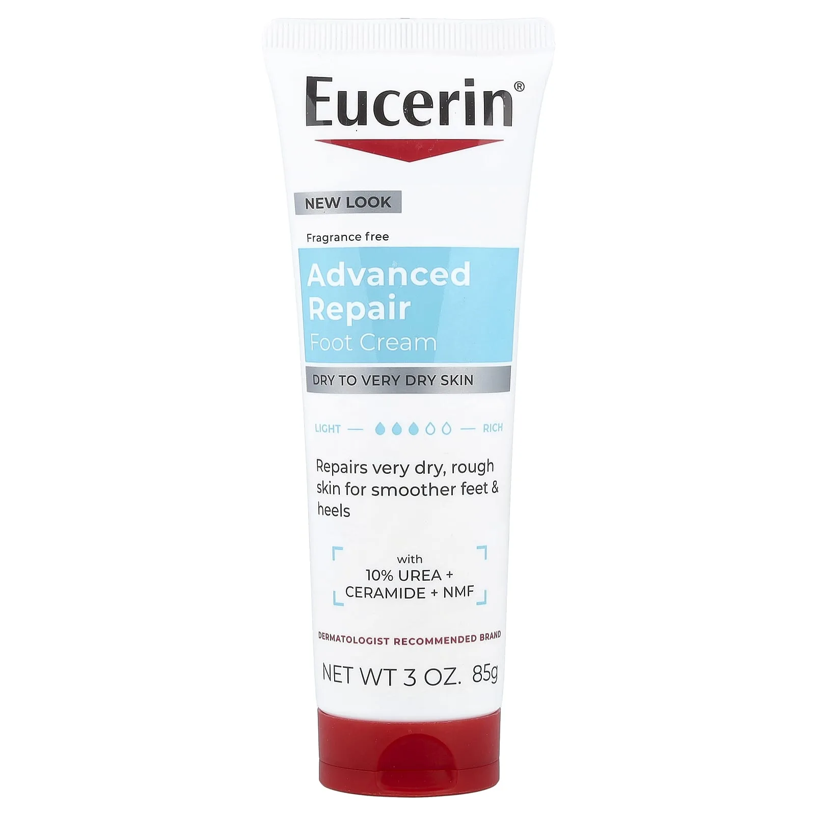 يوسيرين، كريم القدمين للإصلاح المتقدم للبشرة الجافة وشديدة الجفاف (Advanced Repair Foot Cream) - 85 جم